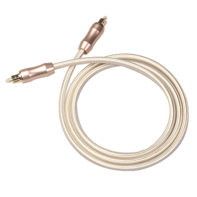 Corda ottica di Knited della spina dell'oro del cavo di TOSLINK l'audio ha glassato teatro domestico di Soundbar del CD/DVD di Shell 1.2M For