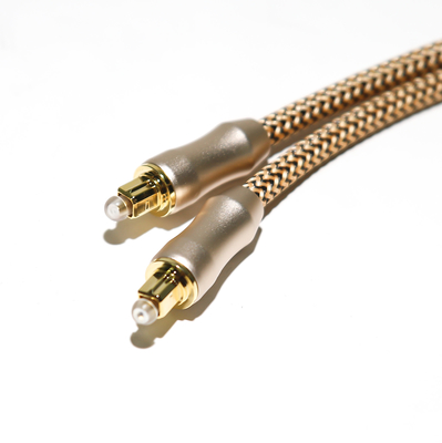 Teatro domestico Digital di audio del cavo di TOSLINK di Rose Gold Plug Frosted Shell Knited della corda 1M For Soundbar ottico del CD/DVD