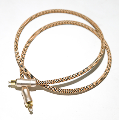 Teatro domestico Digital di audio del cavo di TOSLINK di Rose Gold Plug Frosted Shell Knited della corda 1M For Soundbar ottico del CD/DVD