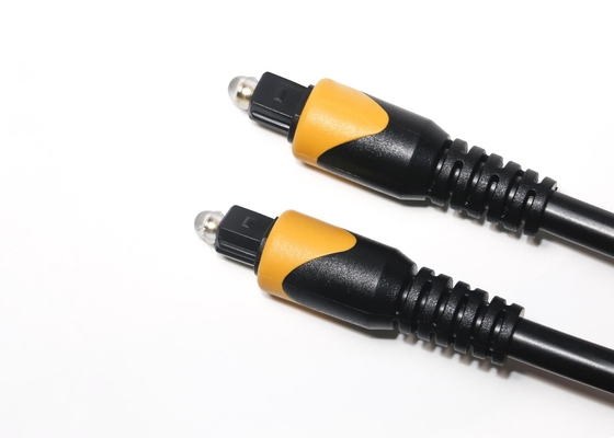 Cavo ottico Toslink Arancione nero OB6.0 6MHz PVC placcato Collegatore dorato per televisore home theater