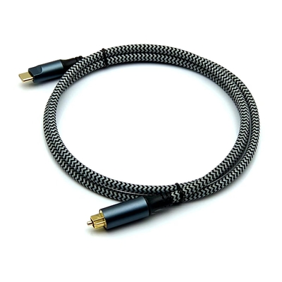 Cable ottico audio Toslink con connettori maschili e dorati di tipo C per un suono cristallino