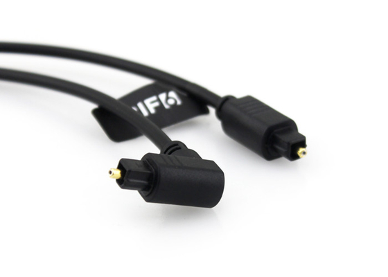 L'oro ha placcato 4.0mm un cavo ottico da 90 gradi, audio cavo a fibra ottica di Toslink