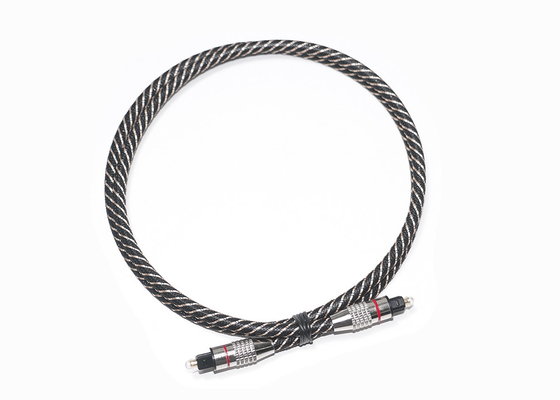 Rivestimento intrecciato cavo di qualità superiore 20KM-60KM dei connettori FTTB Toslink del metallo