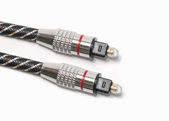 Rivestimento intrecciato cavo di qualità superiore 20KM-60KM dei connettori FTTB Toslink del metallo