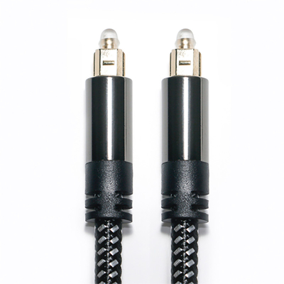 Presa di fabbrica Cavo audio ottico digitale Toslink nuovo di zecca Cavo amplificatore in oro placcato rete intrecciata SPDIF per subwoofer