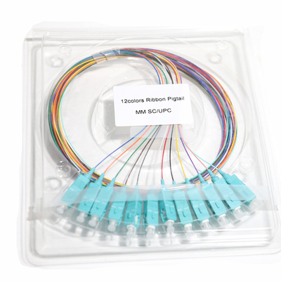 Cavo patch in fibra ottica Blu SC&UPC Nastro a 12 fili Treccia Porta blu 09 mm Gigabit Ethernet Velocità 1,5 M 2 M 3 M