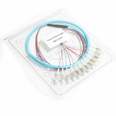 La fibra blu del nastro del centro di LC UPC 12 intreccia le velocità grigie di Gigabit Ethernet del porto 0.9mm 1.5m-3m