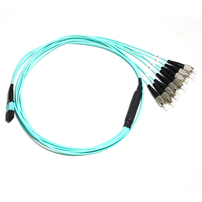 Cavo dorsale ibrido blu MTP/MPO Connettore FC/MPO 8/1 12C Per il test delle apparecchiature