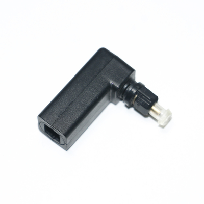 Toslink femmina a Toslink maschio ottico 90 gradi ad angolo retto cavo audio adattatore convertitore audio stereo 360 giri