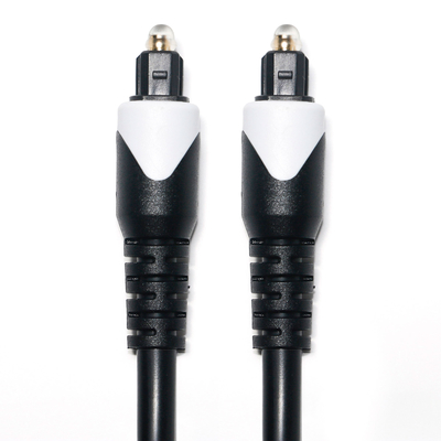 White&Toslink Cavo digitale OD4.0 Cavo in fibra ottica placcato LSZH Riparo in PVC Spina rotonda per la casa Plaer CD Soundbar