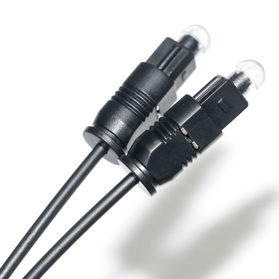 Cable audio ottico digitale Toslink ottico digitale SPDIF corda in PVC ultra sottile gold Ject placcato cappuccio di polvere
