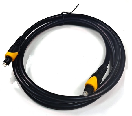 Cavo ottico Toslink Arancione nero OB6.0 6MHz PVC placcato Collegatore dorato per televisore home theater