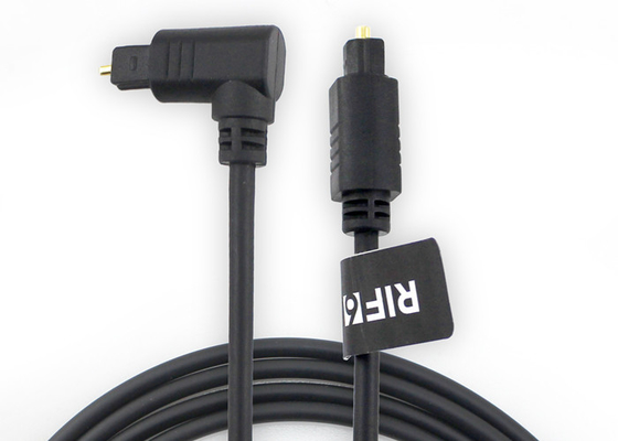 L'oro ha placcato 4.0mm un cavo ottico da 90 gradi, audio cavo a fibra ottica di Toslink