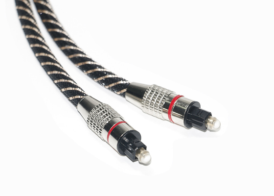 Rivestimento intrecciato cavo di qualità superiore 20KM-60KM dei connettori FTTB Toslink del metallo